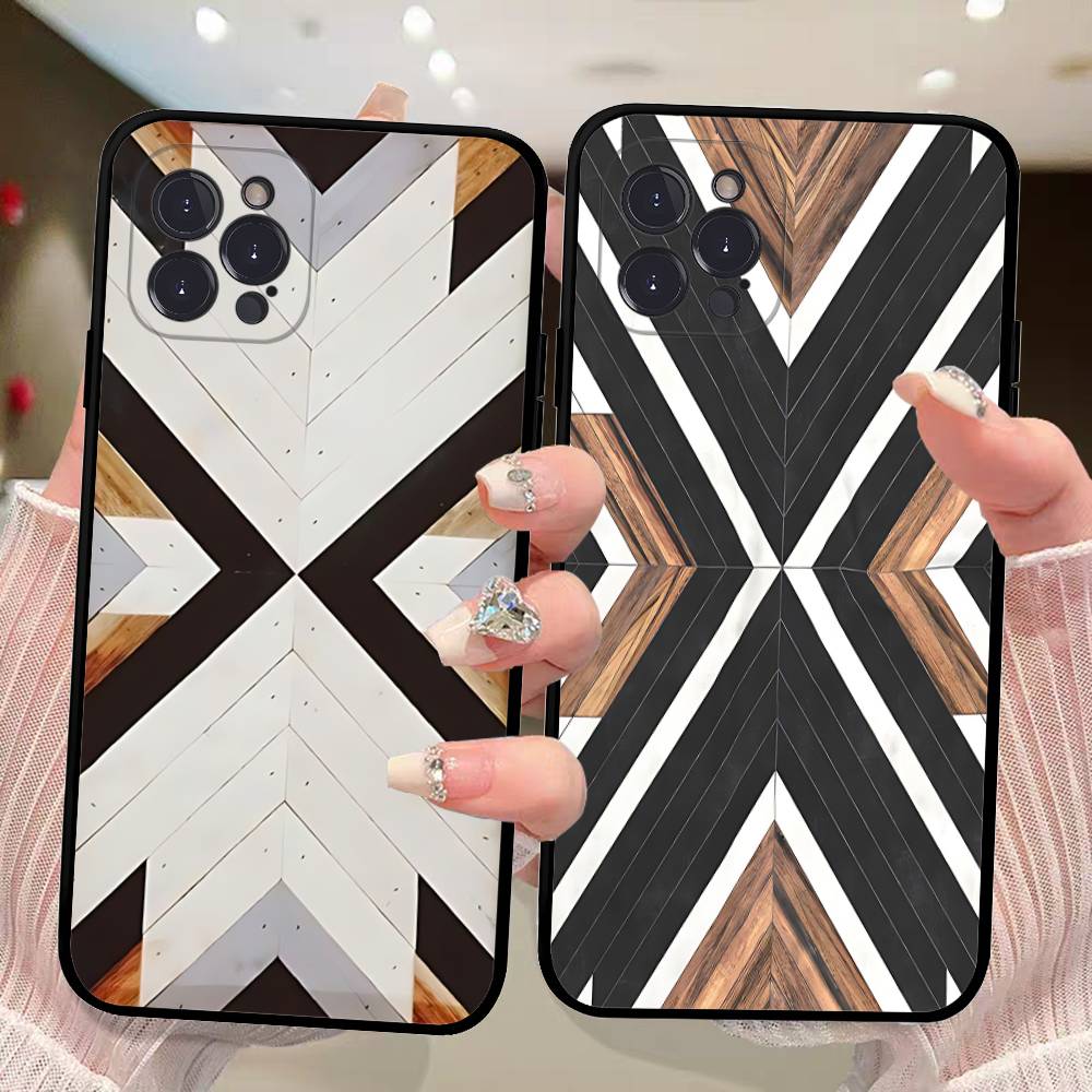 Vintage Wood Grain Geometry Pa - Vintage Floral Pattern Soft Case recension och pris