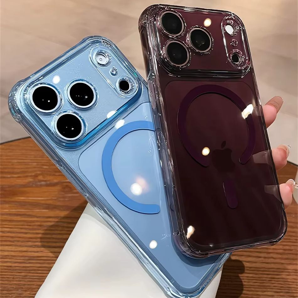 Luxury Burgundy Color Clear Sh - Clear Shockproof Bumper Case recension och pris
