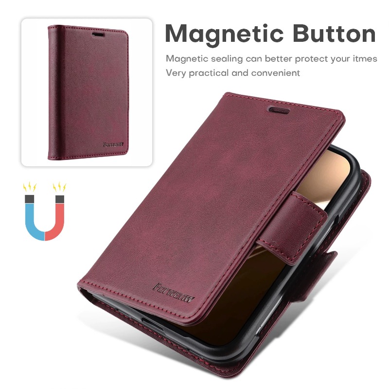 Business Leather Wallet Card S - Leather Wallet Card Holder Phone Cover recension och pris