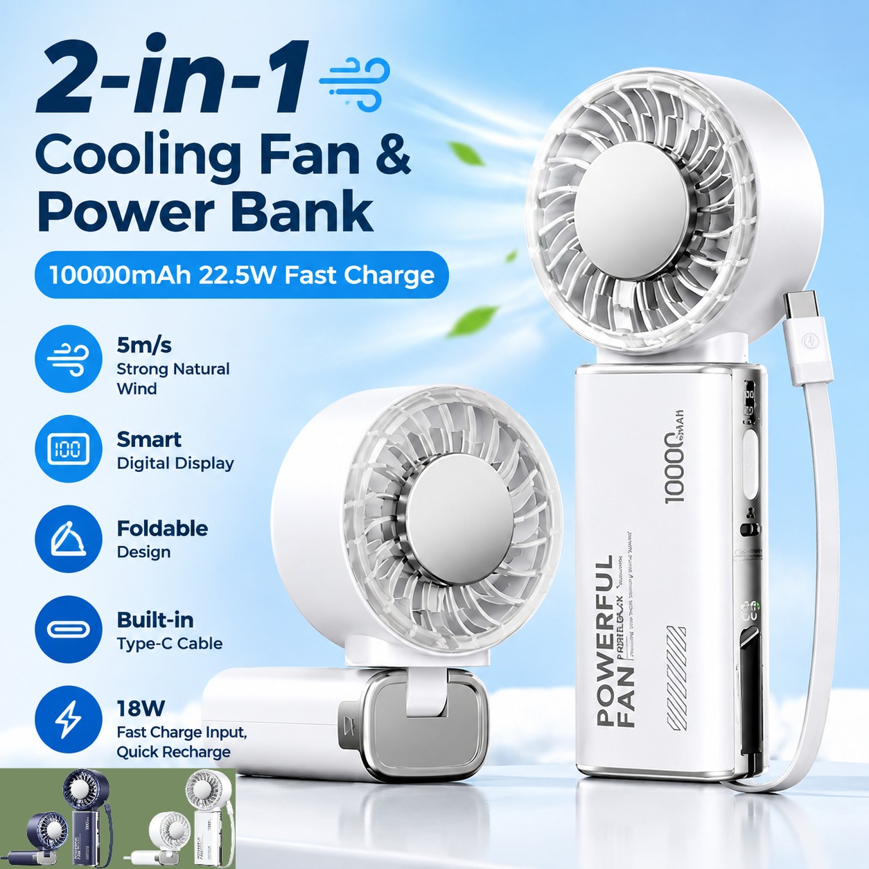 REMAX Handheld Fan Power Bank  - Power Banks recension och pris