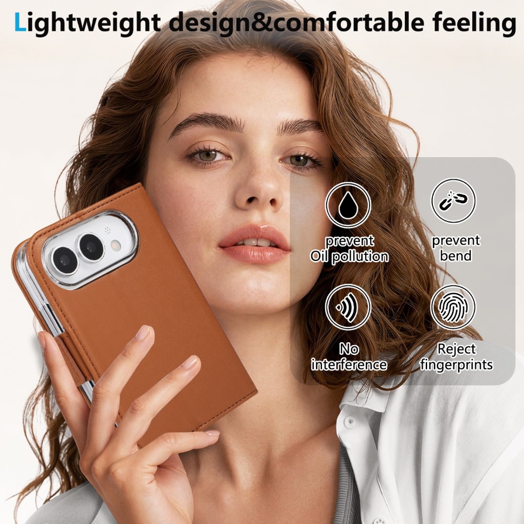 RFID Blocking Card Holder Wall - Leather Wallet Card Holder Phone Cover recension och pris