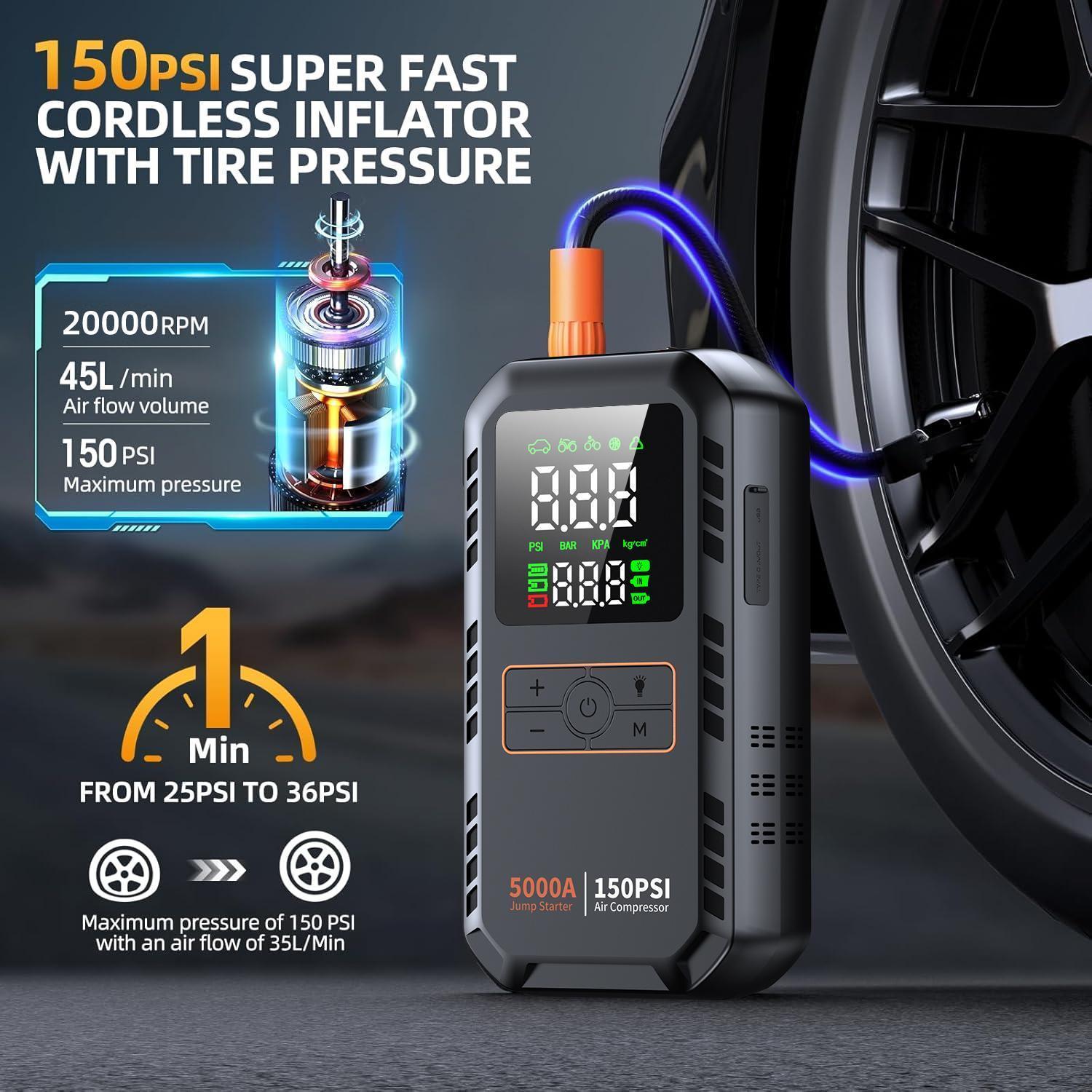 5000A Car Battery Jump Starter - Power Banks recension och pris